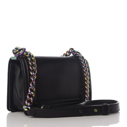 Chanel Lambskin LED Iridescent Metal Small Boy Flap Black Multicolor 2 of 9