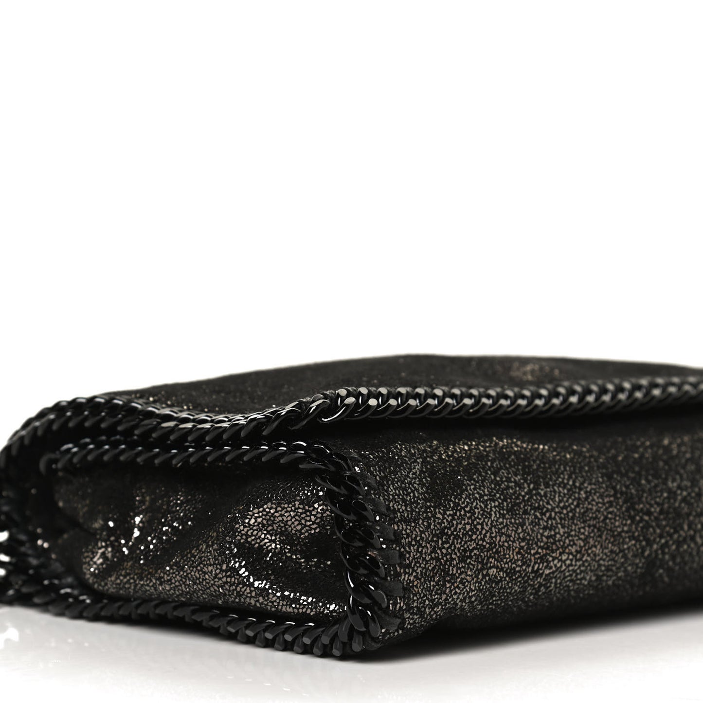 Chamois Shiny Dotted Falabella Crossbody Black