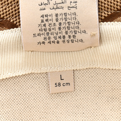 Gucci Monogram Jumbo GG Bucket Hat L Camel Ebony New Acero 9 of 9