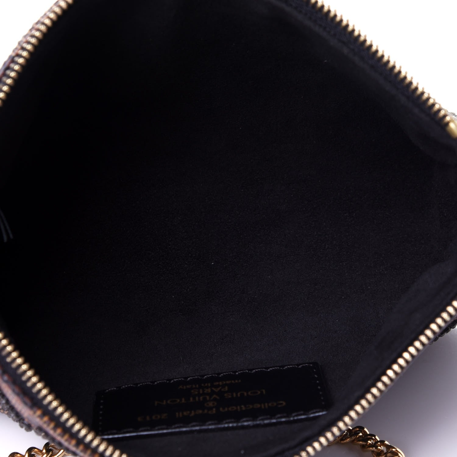 Louis Vuitton Damier Paillettes Mini Pochette Accessories Black 6 of 11