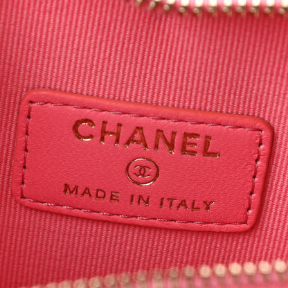 Chanel Lambskin Quilted CC In Love Heart Waist Belt Bag With Chain Pink 8 of 11