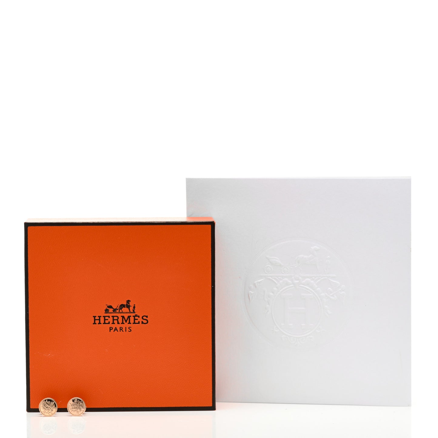 18K Rose Gold TPM Ex-Libris Stud Earrings