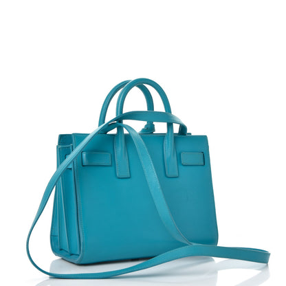 Saint Laurent Calfskin Nano Sac De Jour Turquoise 3 of 16