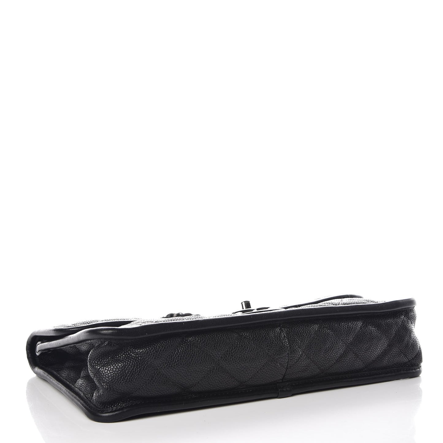 Caviar Quilted Medium French Riviera Flap Black