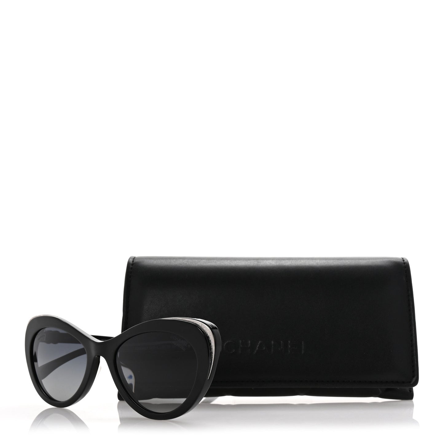 Acetate Polarized Cat Eye CC Sunglasses 5432 Black