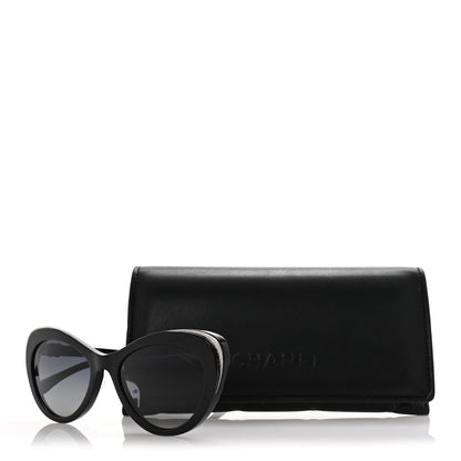 Chanel Acetate Polarized Cat Eye CC Sunglasses 5432 Black 8 of 8