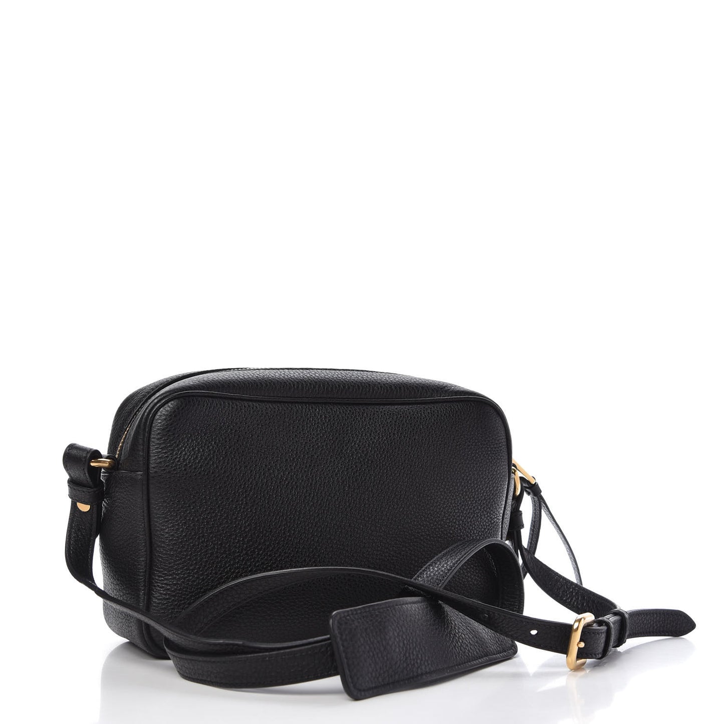 Vitello Daino Camera Crossbody Black