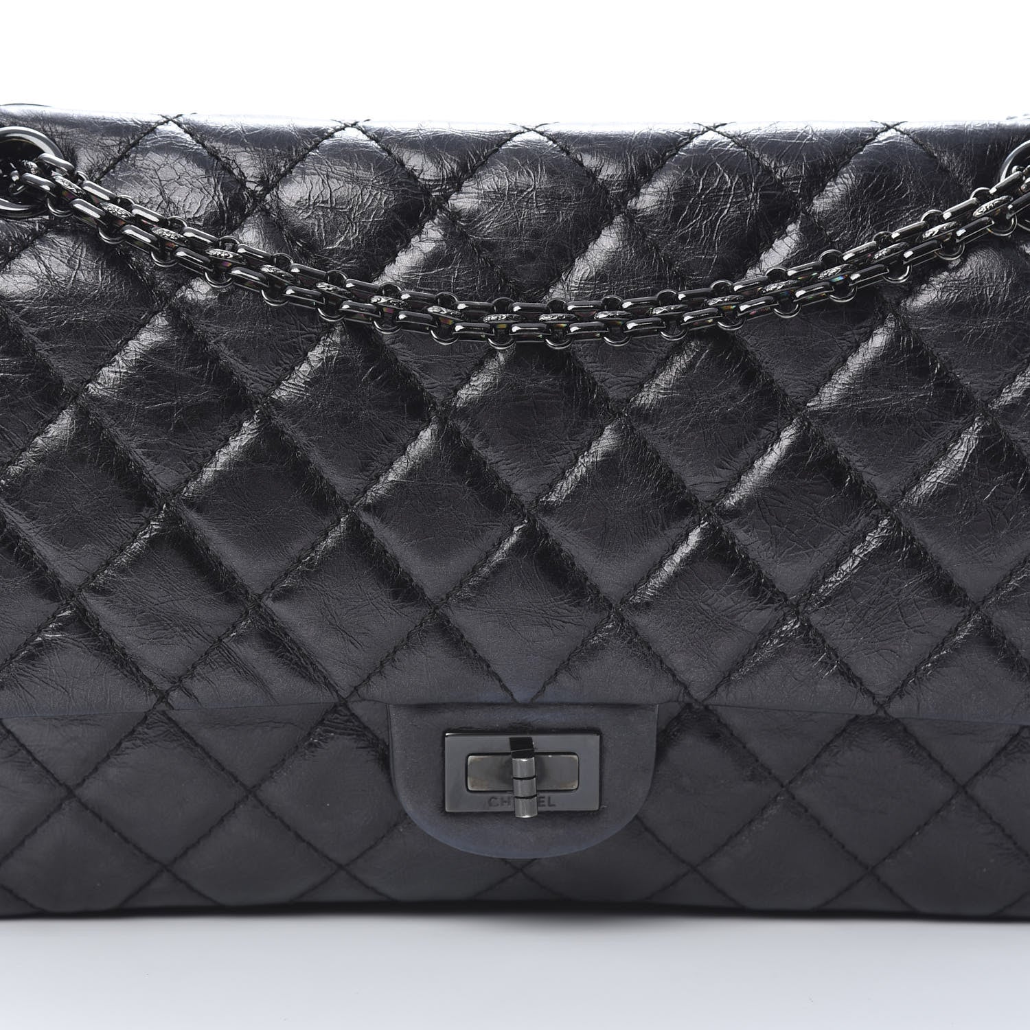 Chanel Aged Calfskin Quilted 2.55 Reissue 226 Flap So Black 8 of 16