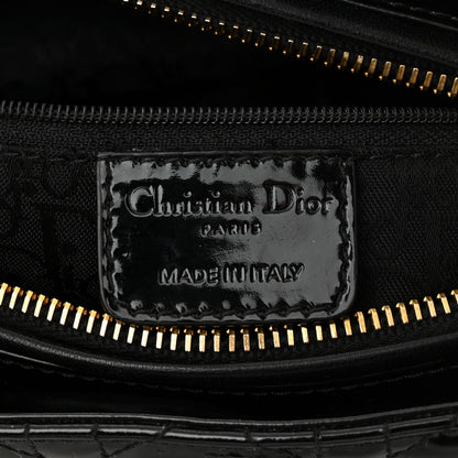 Christian Dior Patent Cannage Medium Lady Dior Black 6 of 14