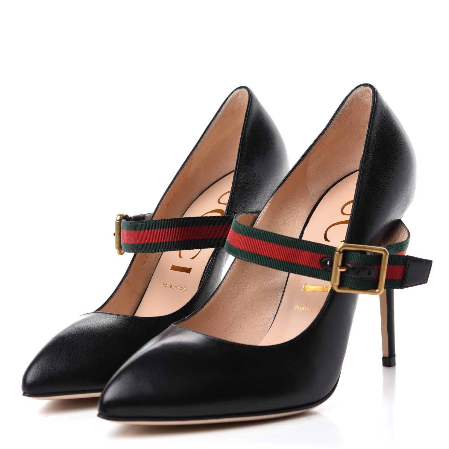 Gucci Malaga Kid Sylvie High Heel Pumps 41 Black 3 of 11