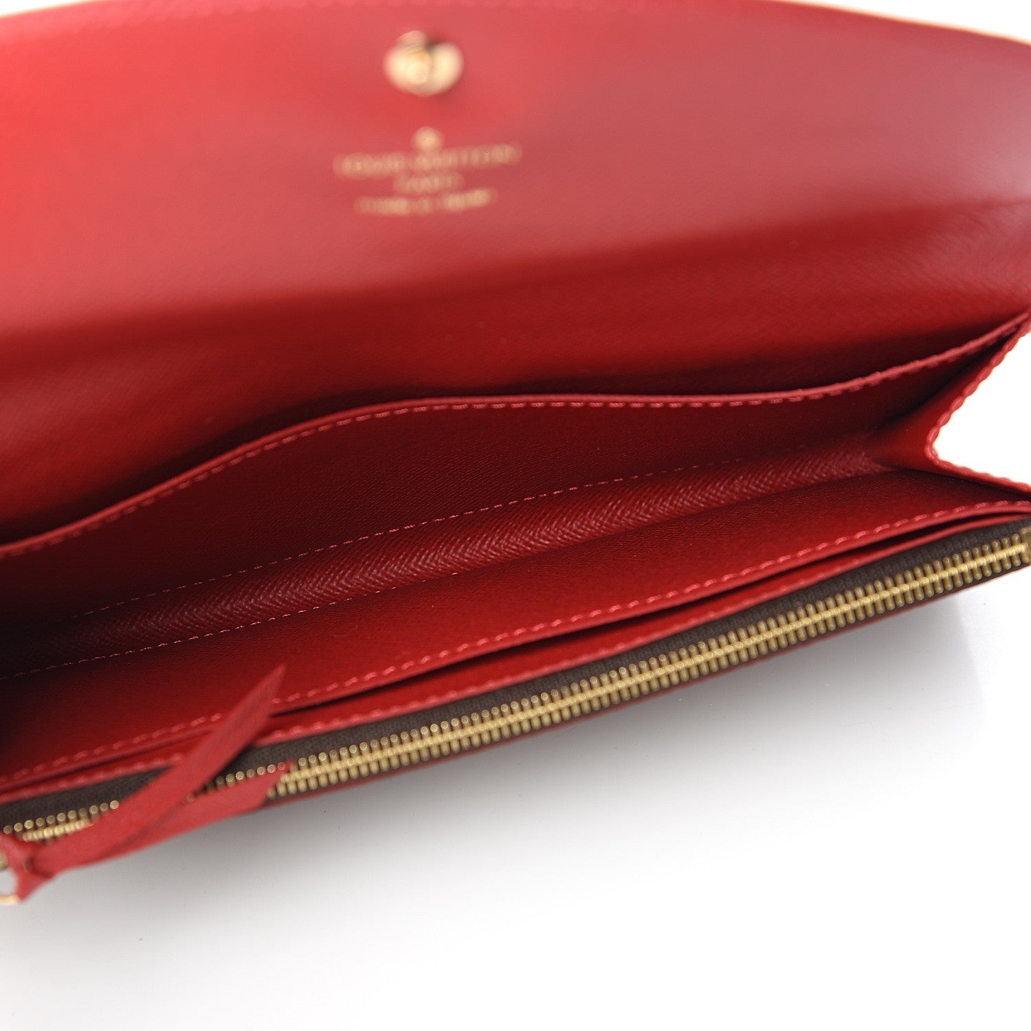 Louis Vuitton Damier Ebene Caissa Wallet Cherry 4 of 6