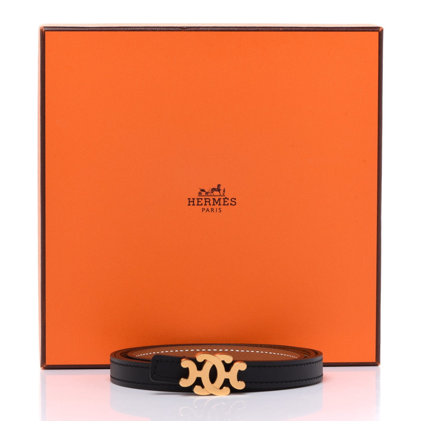 Swift Epsom 13mm Medaillon Lift Belt 80 Black Gold