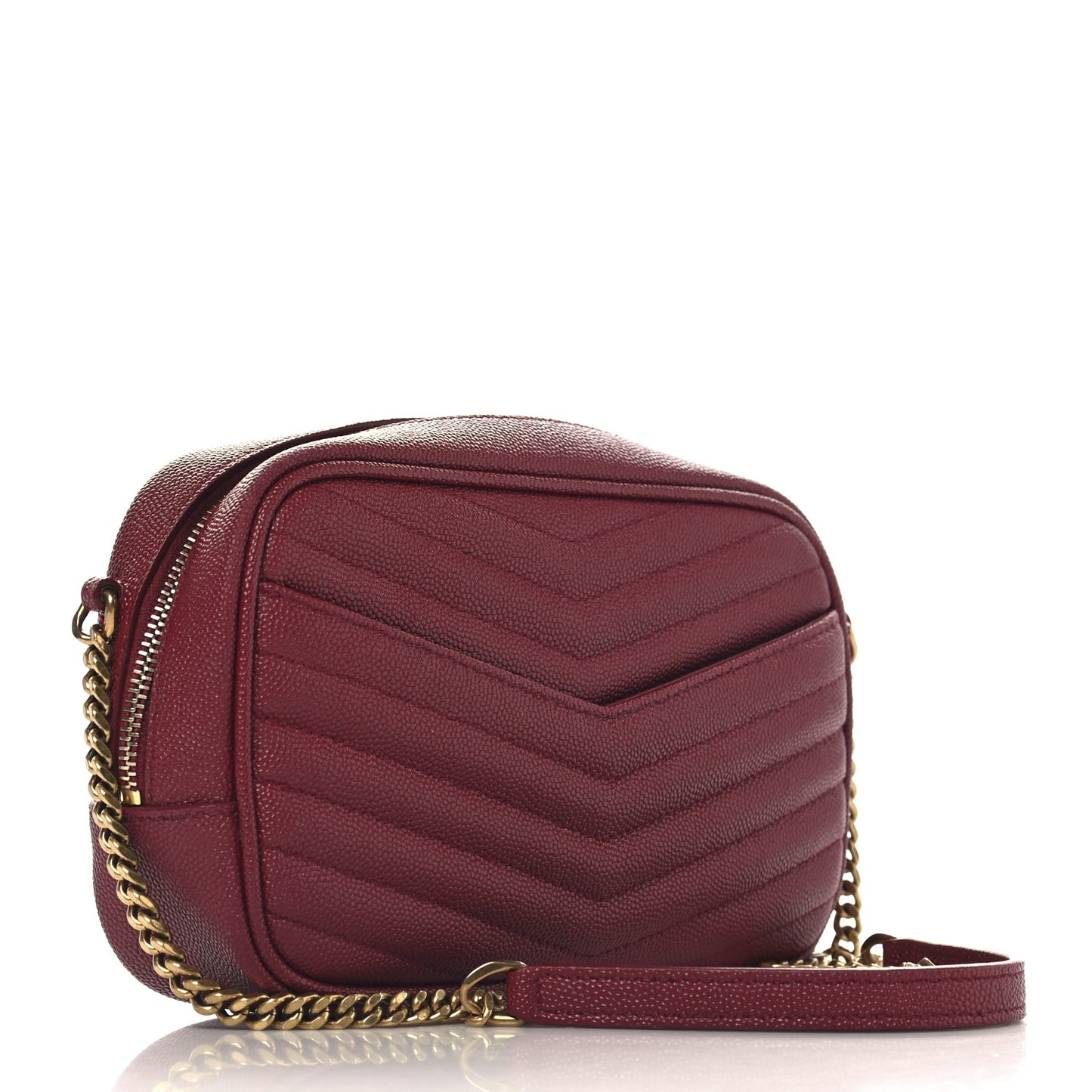 Grain De Poudre Matelasse Monogram Mini Lou Camera Bag Opyum Red