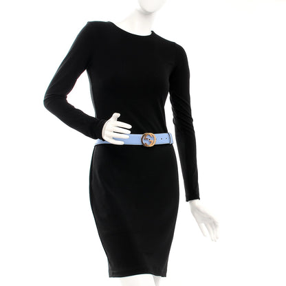 Gucci Moon Calfskin Interlocking G 37mm Belt 90 36 Mineral Blue 2 of 6