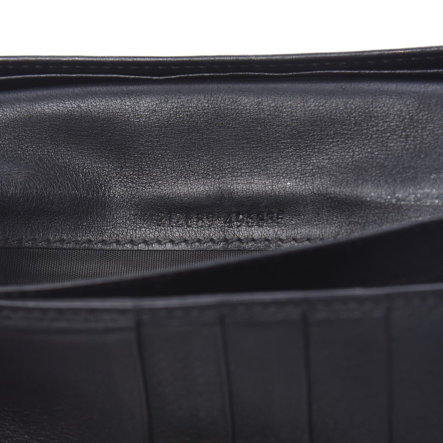 Gucci Guccissima Margaux Calfskin Icon Bar Continental Flap Wallet Black 8 of 15
