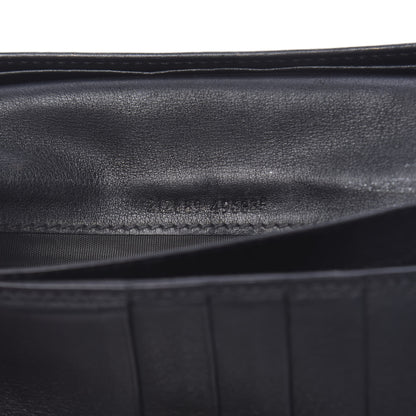 Gucci Guccissima Margaux Calfskin Icon Bar Continental Flap Wallet Black 8 of 15