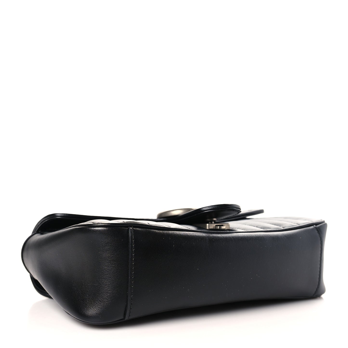 Calfskin Matelasse Aria Small GG Marmont Shoulder Bag Black