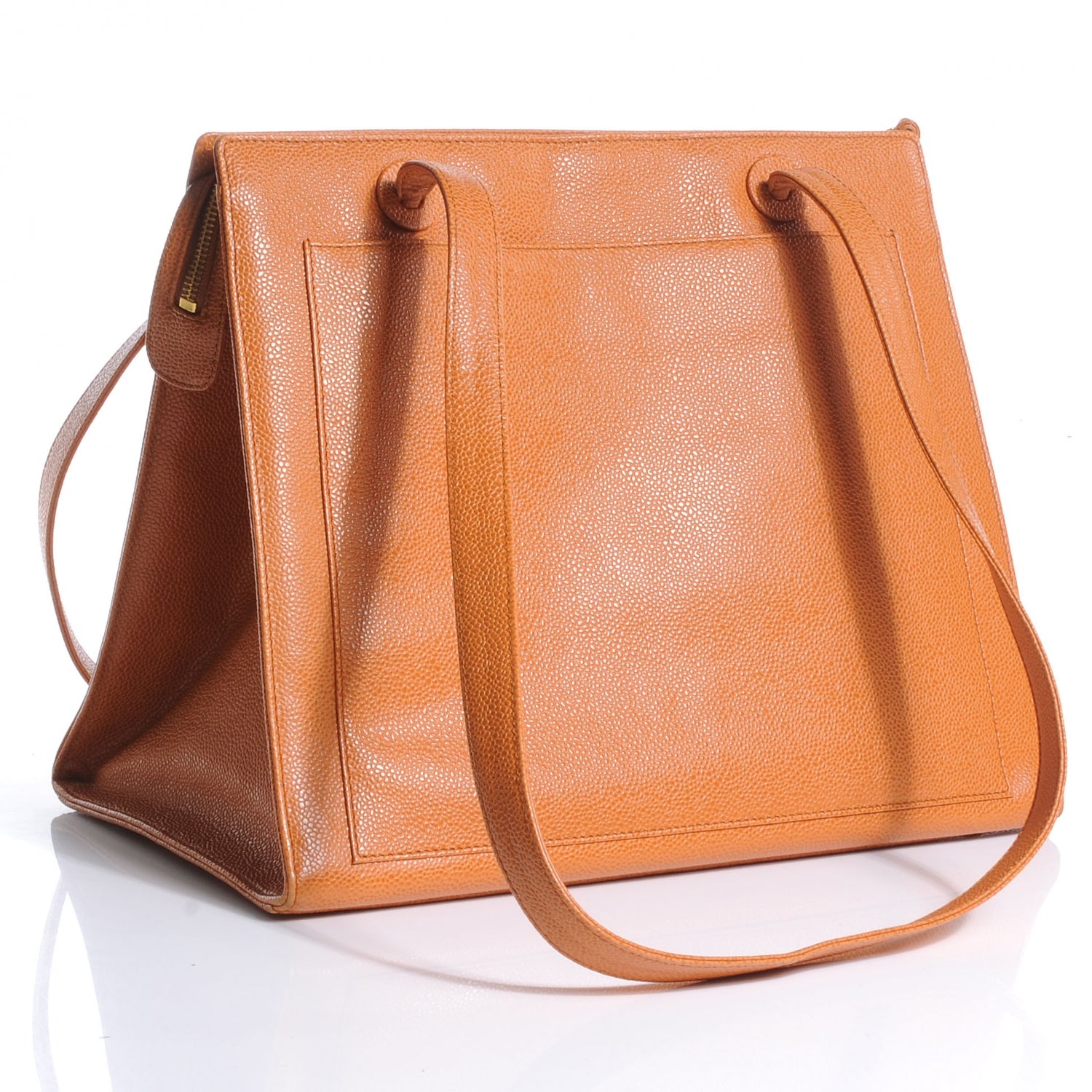 Chanel Caviar CC Shoulder Bag Orange 3 of 9