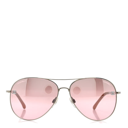 Chanel CC Aviator Sunglasses 4189-T-Q Pink 2 of 9