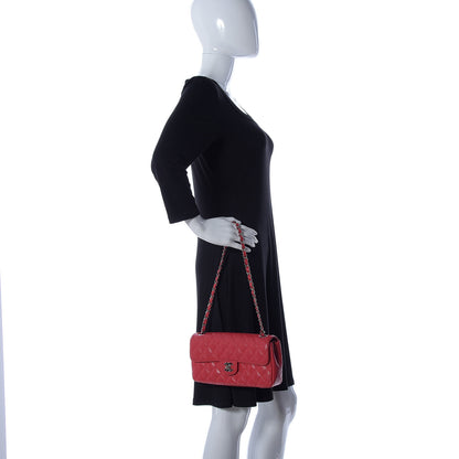 Chanel Caviar Quilted East West Flap Red 2 of 9