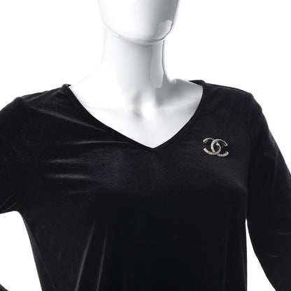 Chanel Pearl Enamel CC Brooch Black Gold 2 of 5
