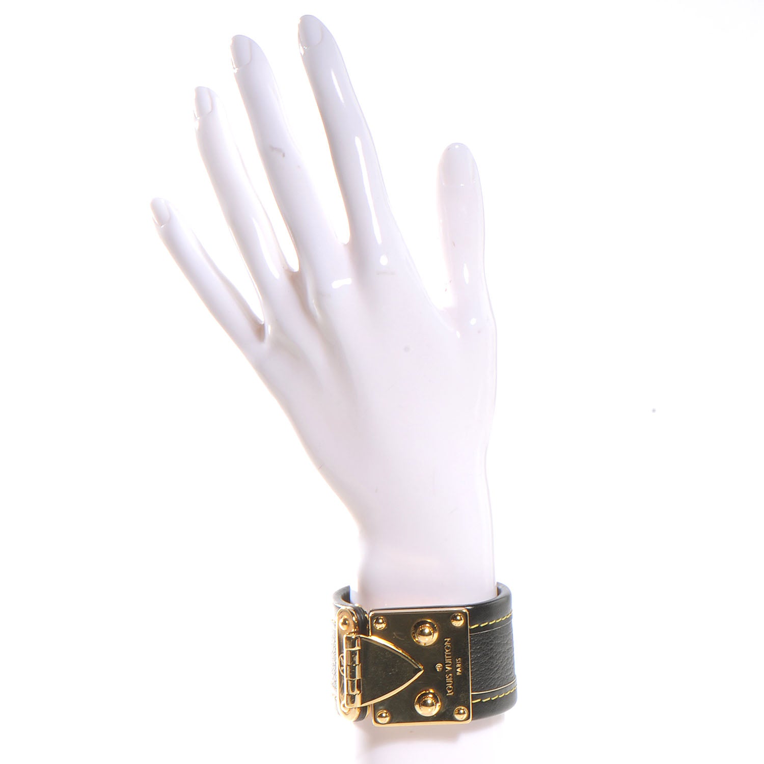 Louis Vuitton Suhali S Lock Bracelet Black 2 of 6