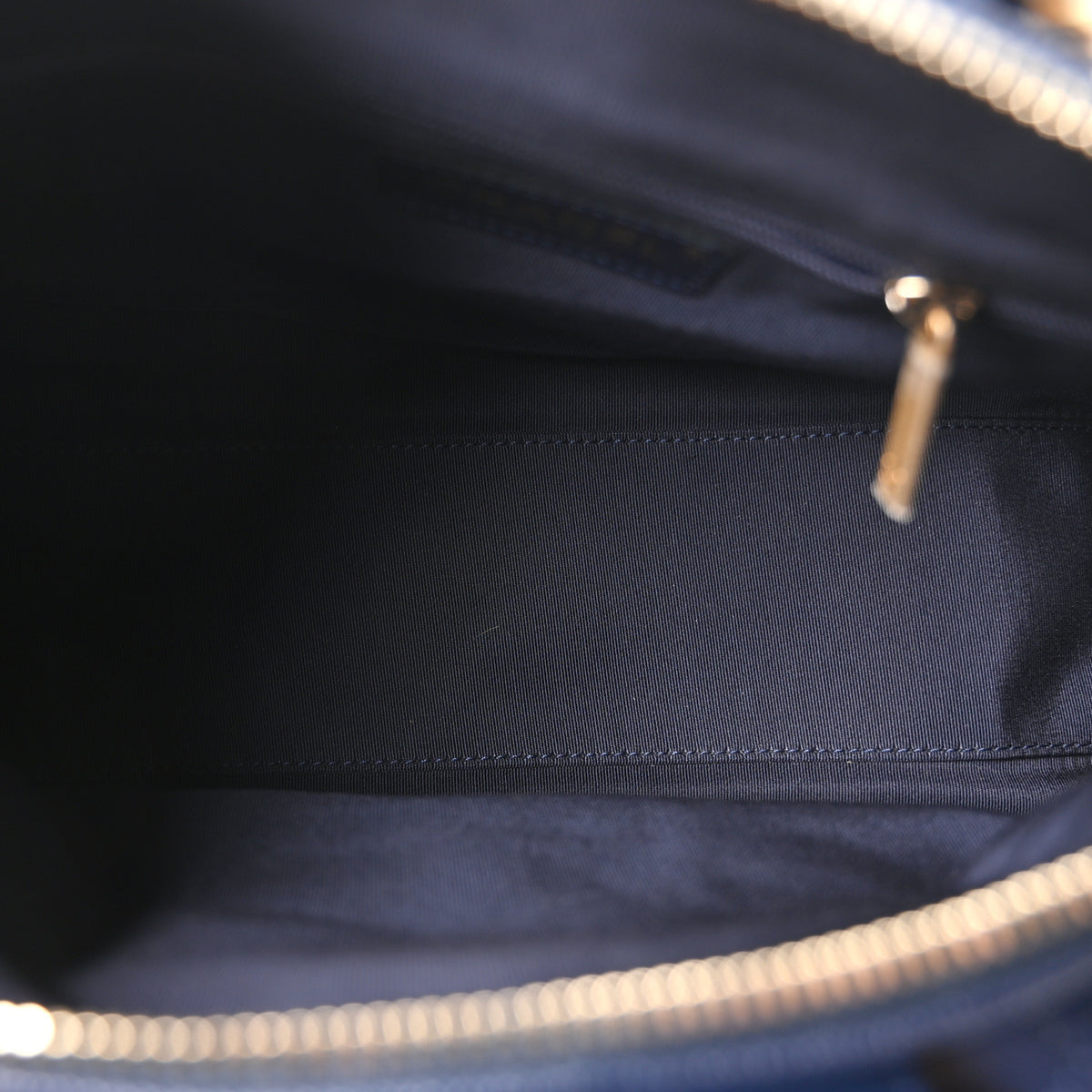 Grained Calfskin Lambskin Quilted Large Bowling Bag Blue