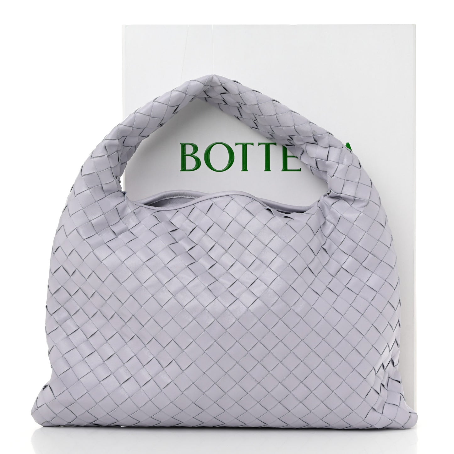 Calfskin Intrecciato Small Hop Oyster Lilac