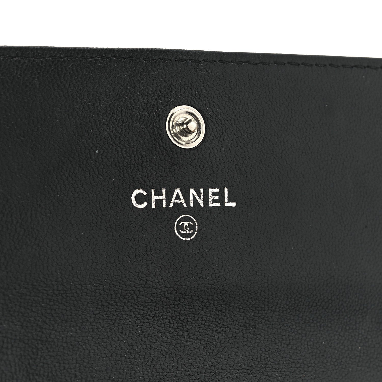 Chanel Lambskin Quilted Large Gusset Flap Wallet Black 6 of 12
