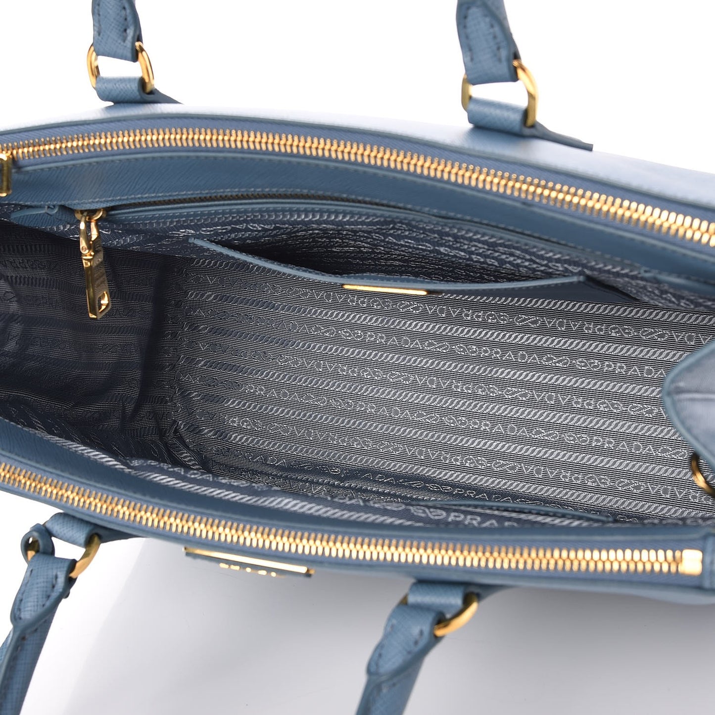 Saffiano Medium Galleria Double Zip Tote Aviazione