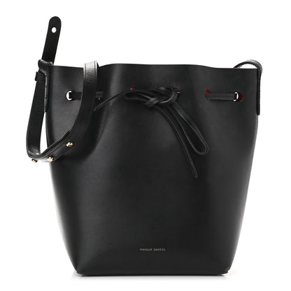 Mansur Gavriel Vegetable Tanned Calfskin Bucket Bag Black Flamma 1 of 10