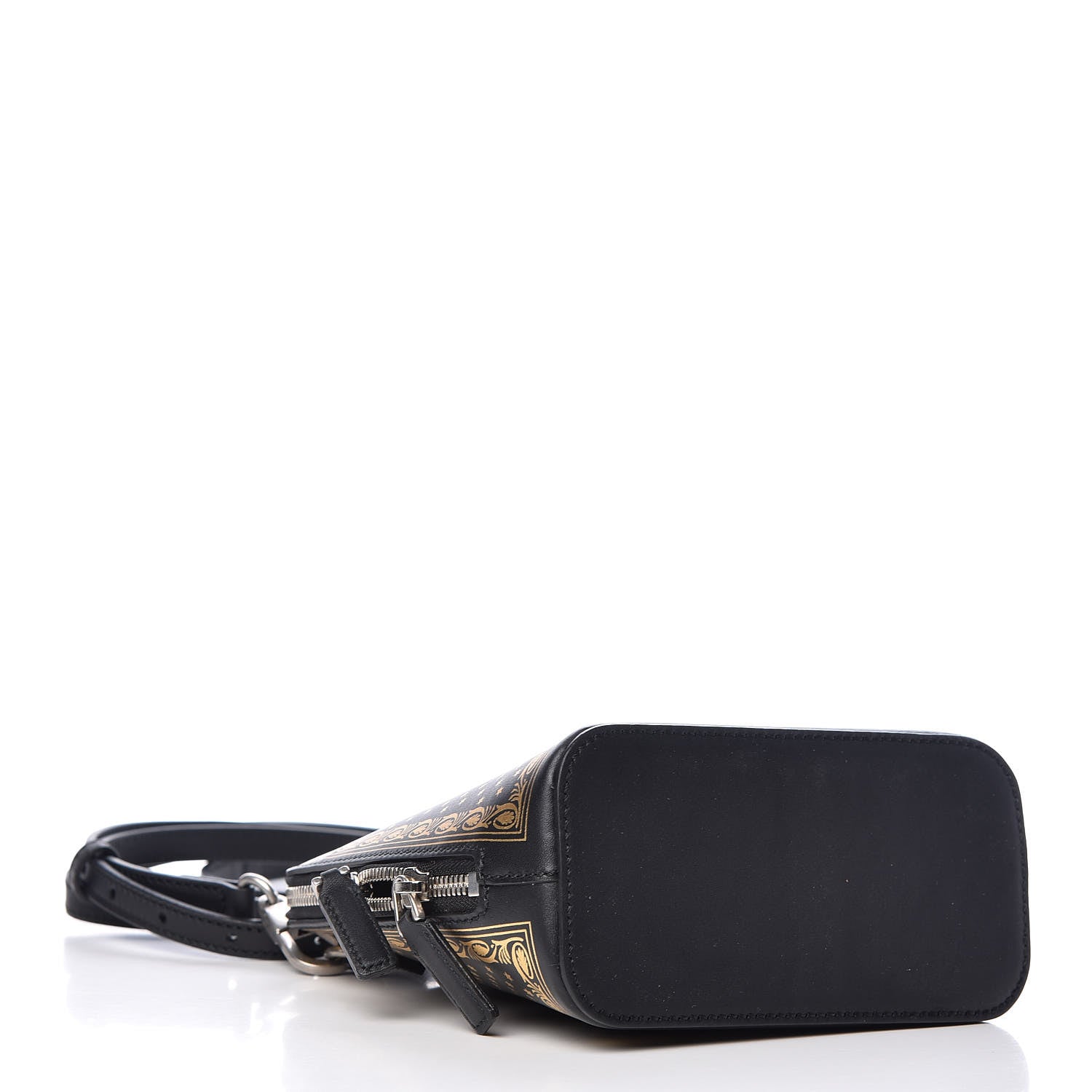 Gucci X SEGA Calfskin GUCCY Stars Mini Dome Shoulder Bag Black Gold 4 of 9