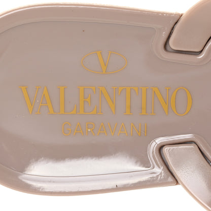 Valentino Garavani PVC Jelly Rockstud Bow Thong Sandals 38 Poudre 7 of 11