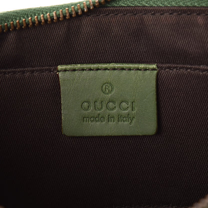 Gucci Suede Monogram Horsebit Nail Chain Pochette Green 6 of 9