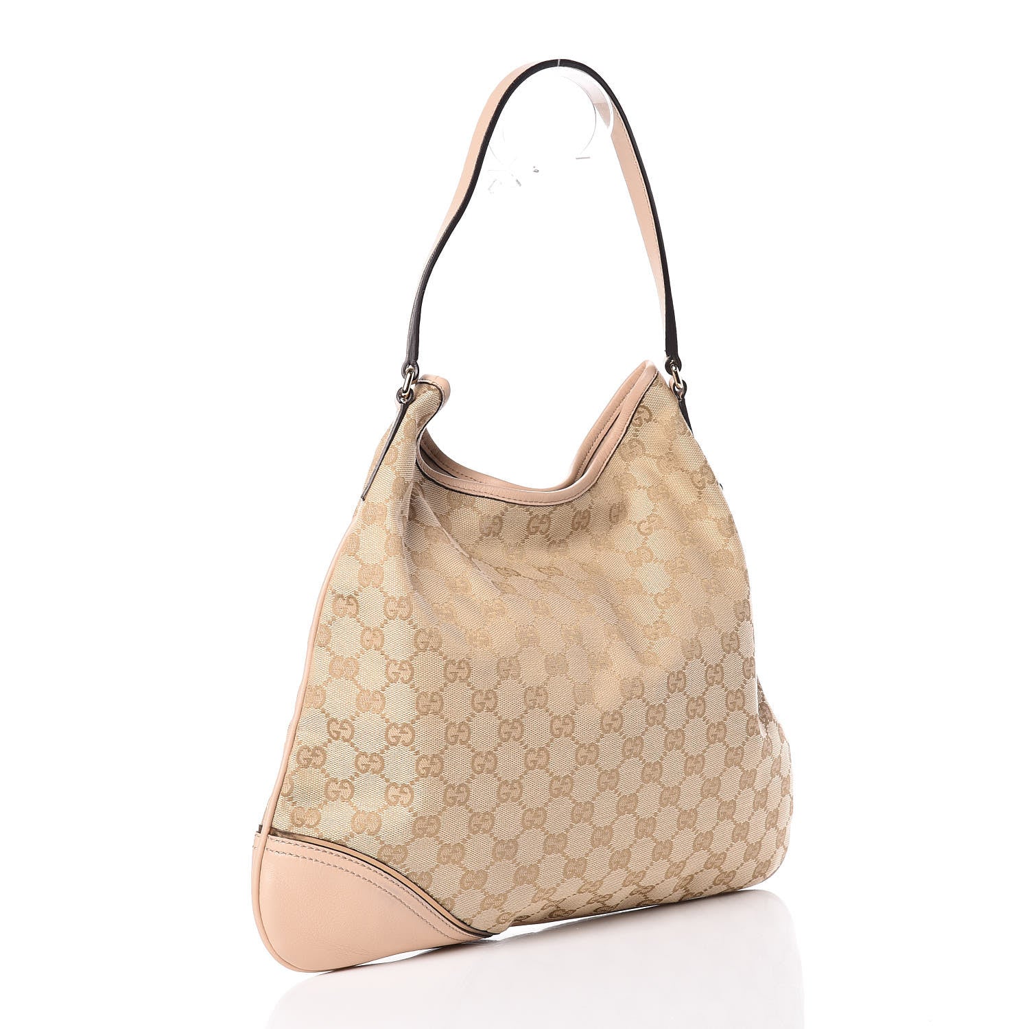 Gucci Monogram Medium New Britt Hobo Beige 3 of 9