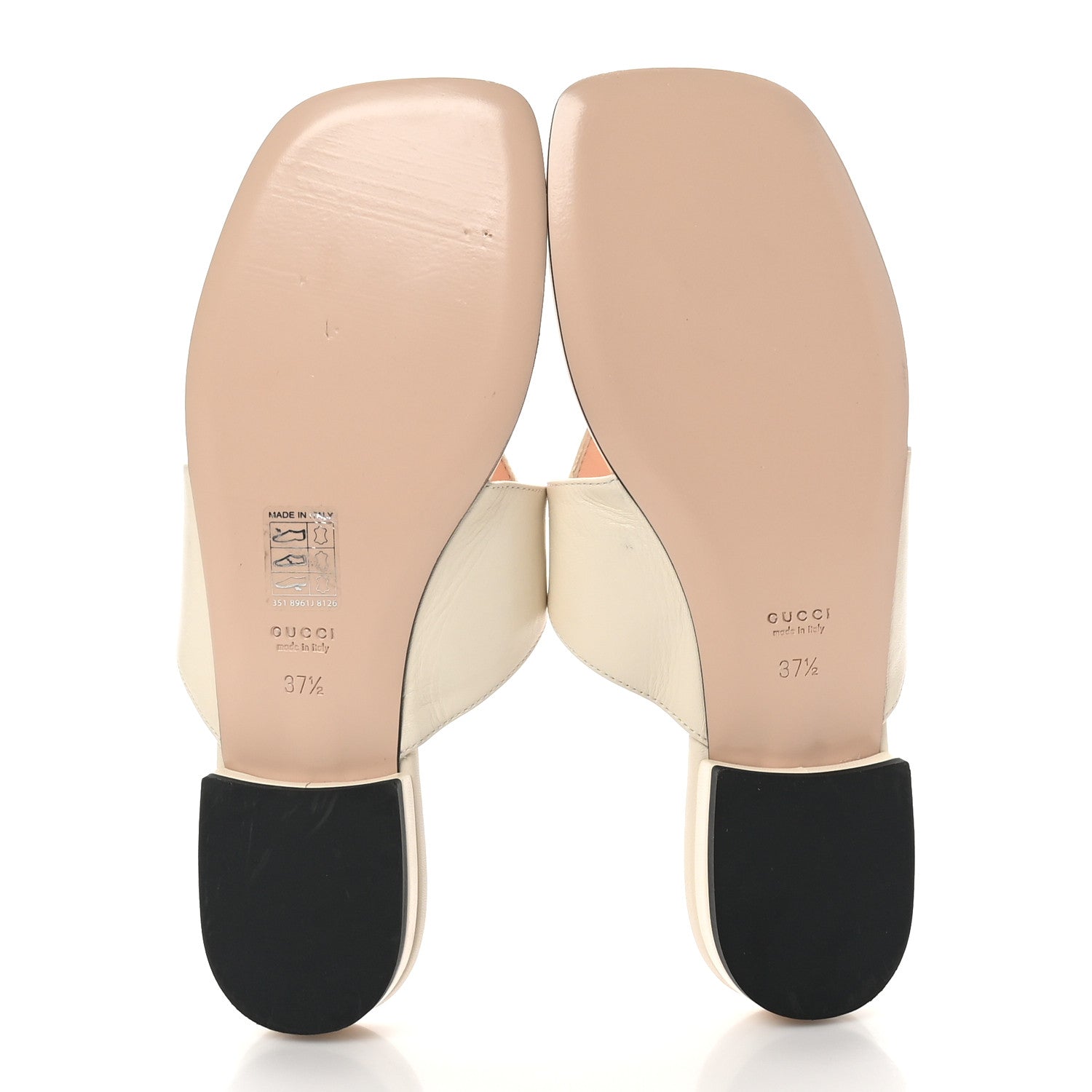Gucci Malaga Kid Blondie Thong Sandals 37.5 Mystic White 6 of 10