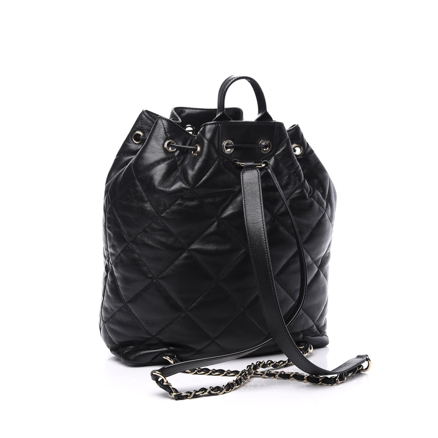 Chanel Lambskin Quilted Backpack Black 2 of 11