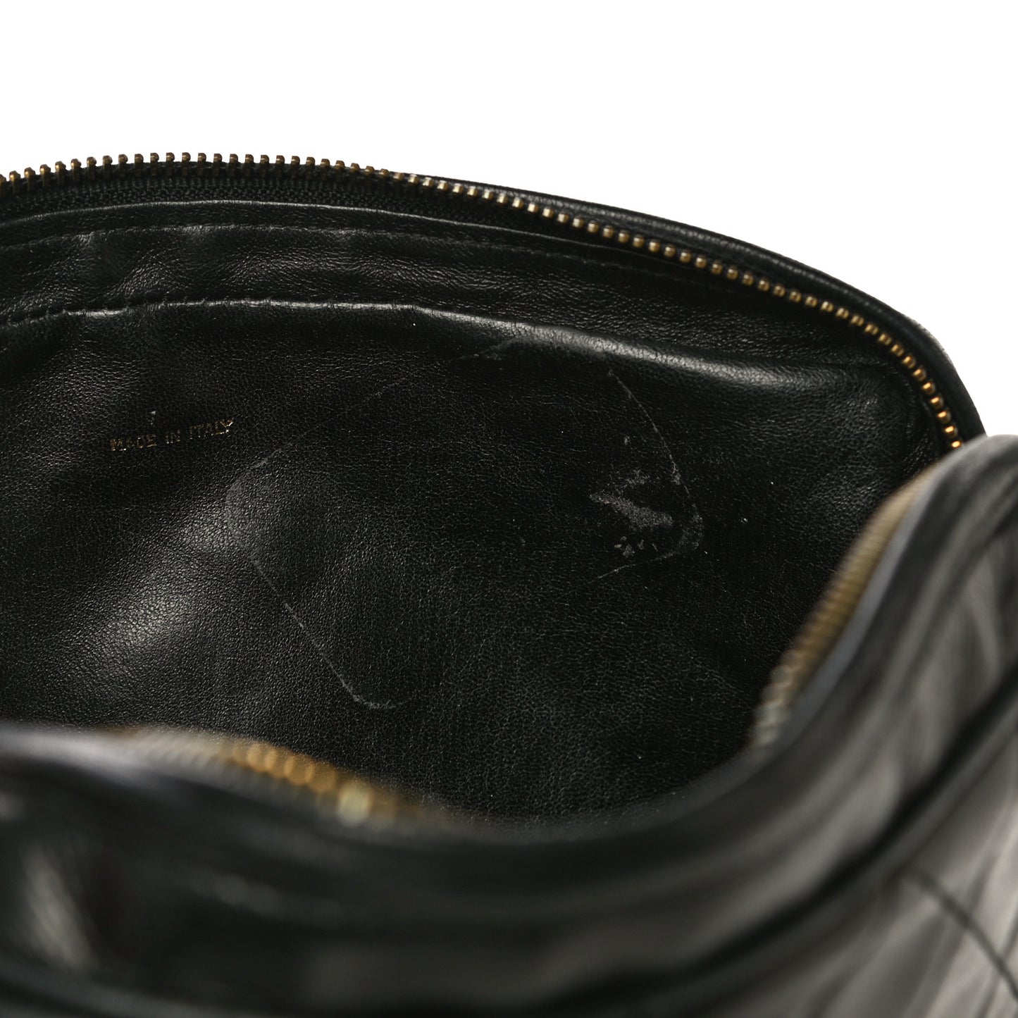 Lambskin Quilted CC Tassel Camera Case Black