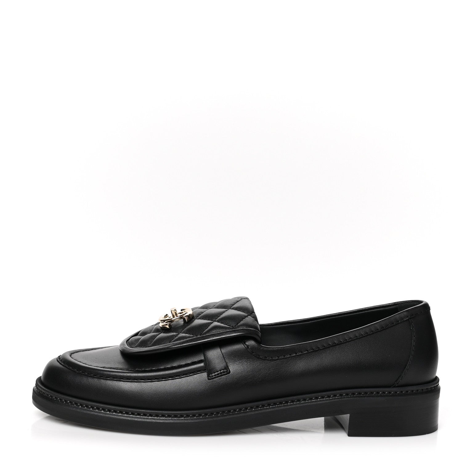 Chanel Lambskin Quilted CC Turnlock Loafers 42 Black 1 of 9