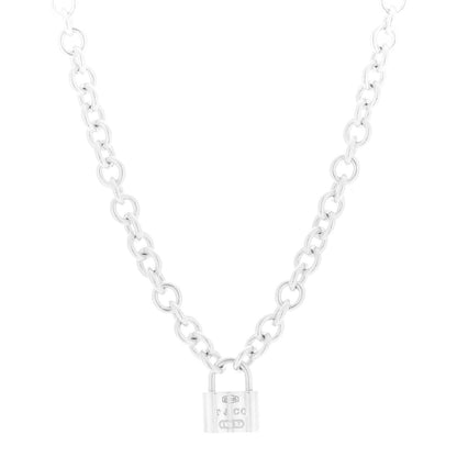 Tiffany Sterling Silver 1837 Lock Charm Necklace 1 of 5