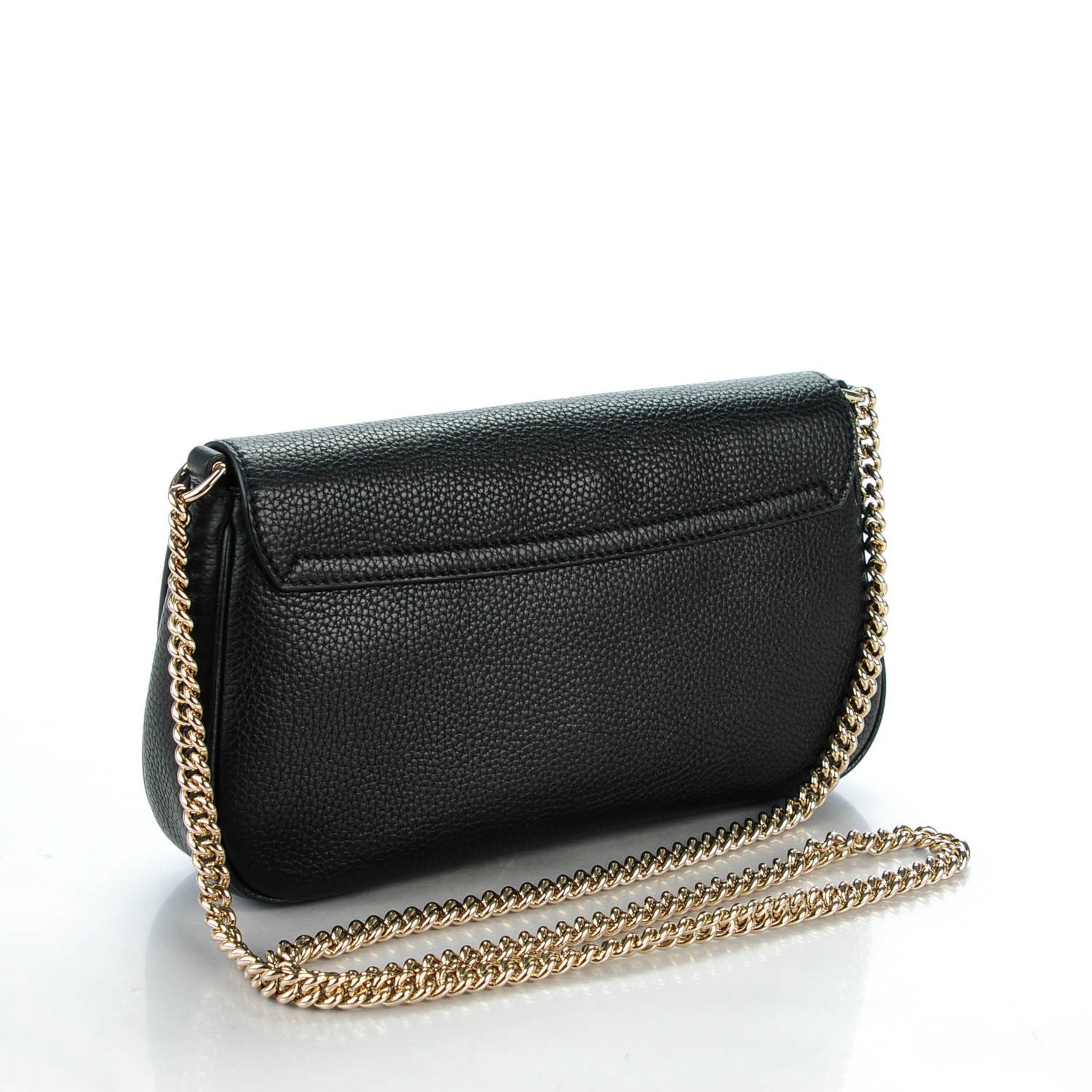 Gucci Pebbled Calfskin Medium Soho Flap Crossbody Black 3 of 7