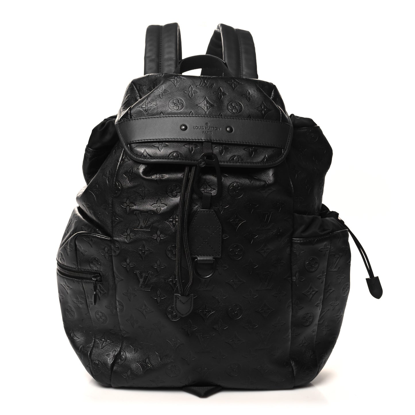 Calfskin Monogram Shadow Discovery Backpack Black