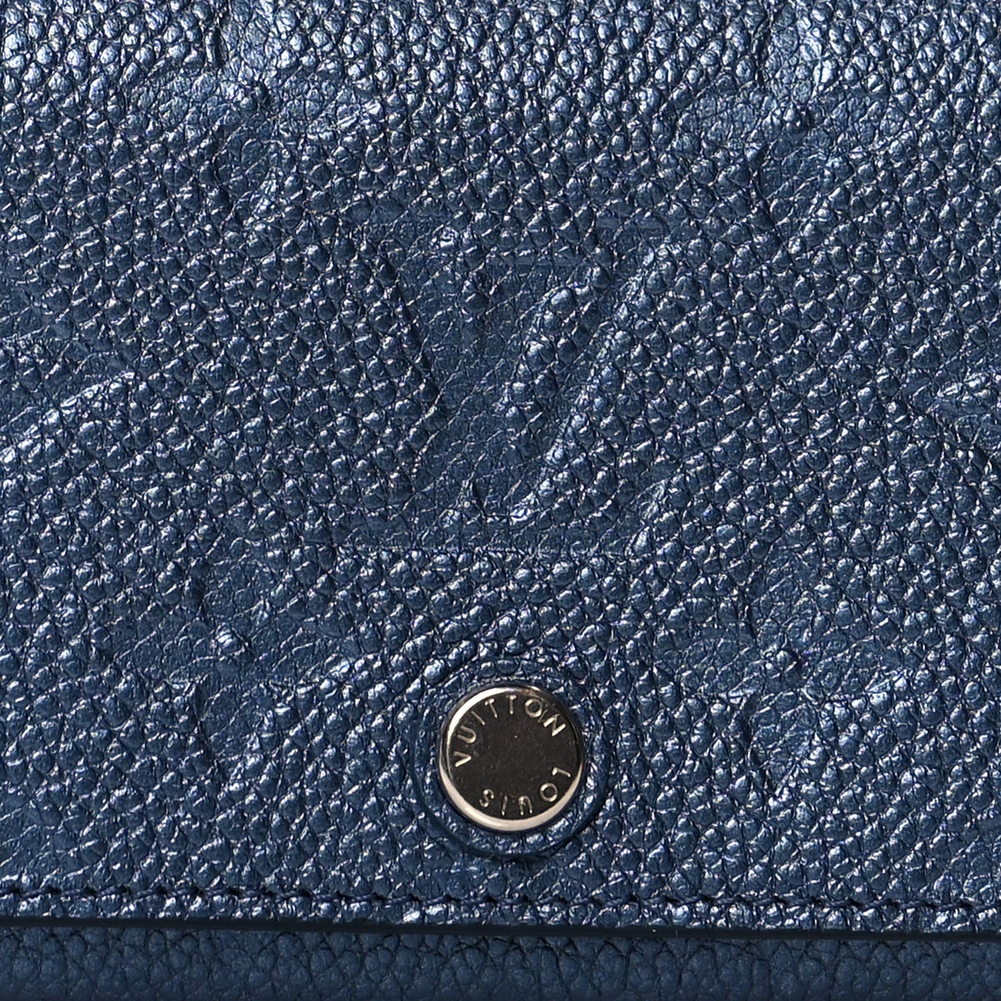 Metallic Monogram Business Card Holder Navy Nacre