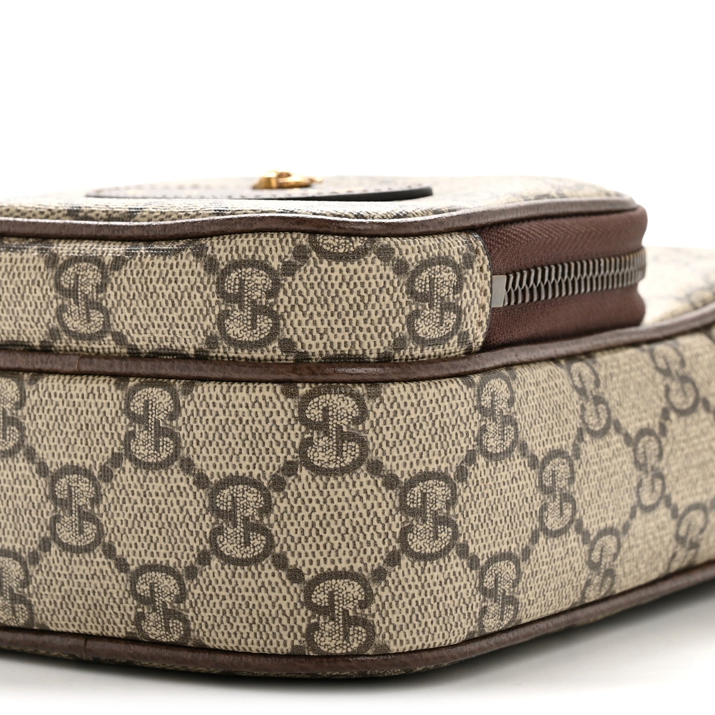 GG Supreme Monogram Mini Neo Vintage Double Zip Messenger Bag Beige New Acero Crop