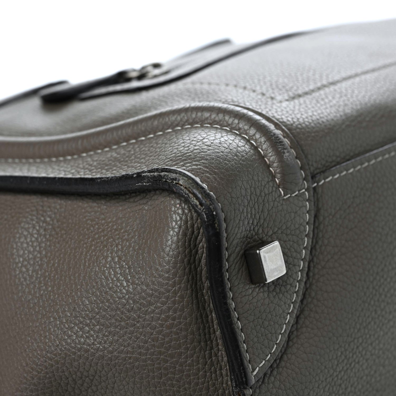 Celine Pebbled Calfskin Mini Luggage Souris 6 of 12