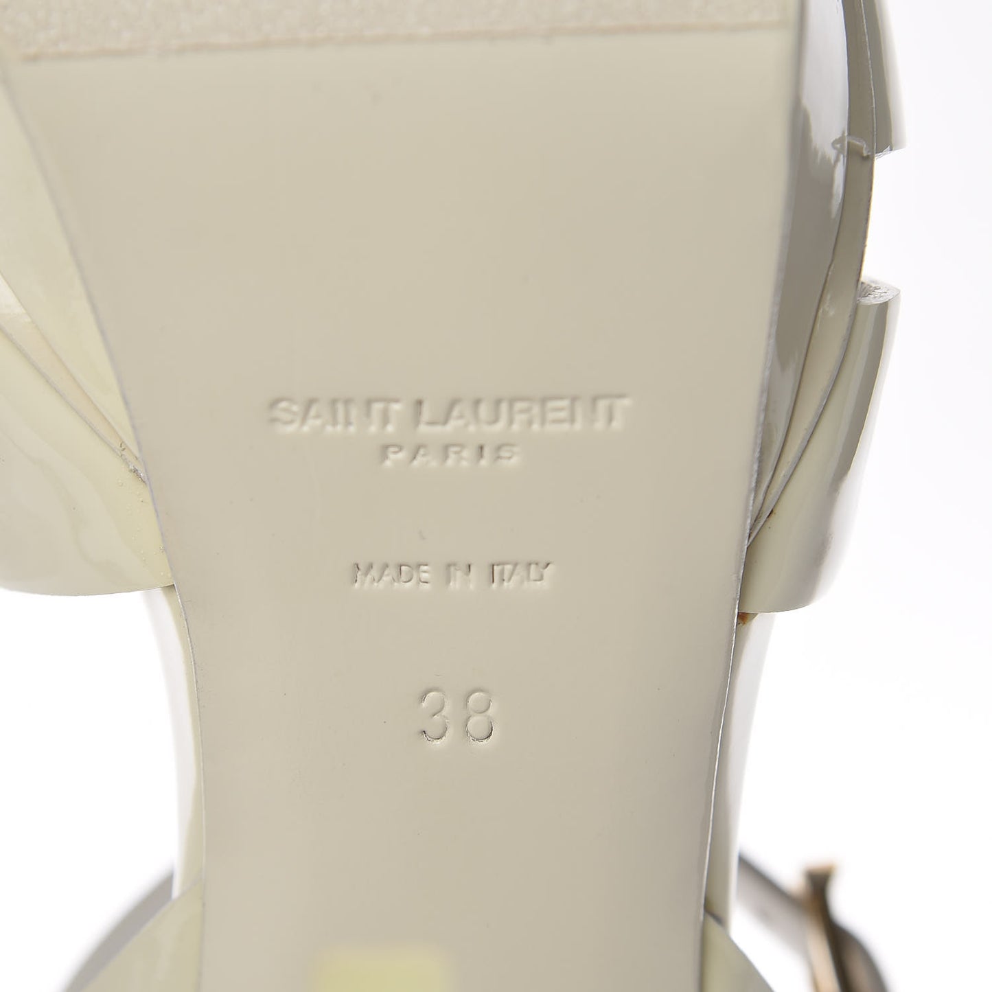 Patent Tribute 105 Platform Sandals 38 Ivory