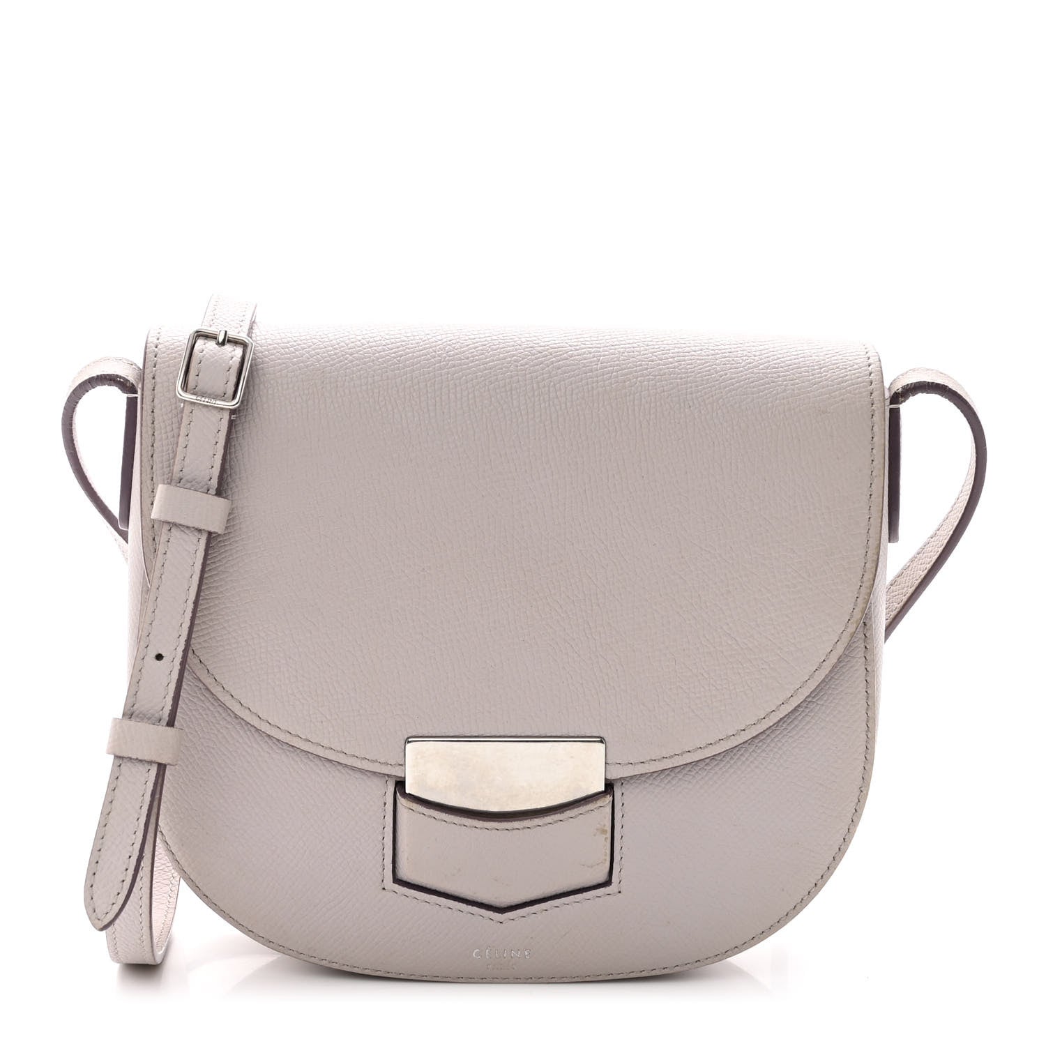 Celine Grained Calfskin Medium Trotteur Ballerina 1 of 14