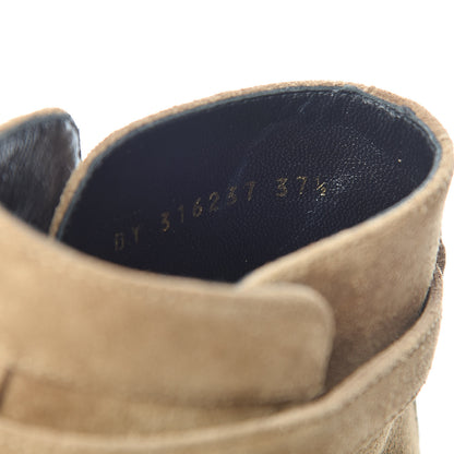 Saint Laurent Suede Womens Blake Ankle Boots 37.5 New Sigaro 8 of 9