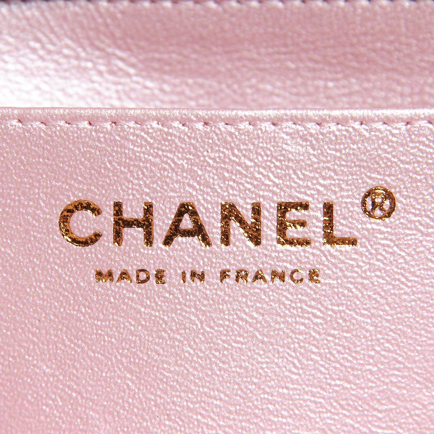 Chanel Metallic Goatskin Quilted Mini Rectangular Flap Pink 7 of 8