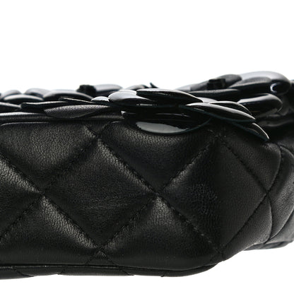 Chanel Lambskin Patent Mini Camellia Flap Black 9 of 9